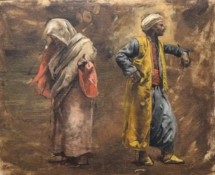 Két ábra tanulmányozása, kb. 1878.