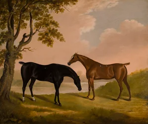 Két vadász egy erdős folyóban, 1805 körül (olaj, vászon)