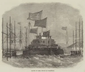 A HMS Cyclops elindítása Blackwallban