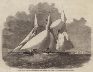 Royal Thames Yacht Club Schooner Match, a Wildfire és a Vestal in the Lower Hope