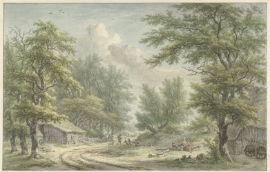 Tájkép közelében Eext, Drenthe