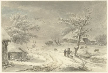 Téli kilátás Exlooban, Drenthe-ben