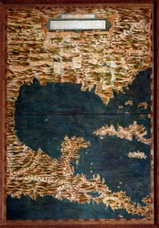 Mexikó, Kuba, Florida és Jamaica. Egnazio Danti (1536-1586) olasz matematikus, kozmográfus és építész által készített térkép. 1567 körül. Firenze, Palazzo Vecchio, Sala del Mappamondo