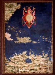 Santo Domingo vagy Hispaniola. Egnazio Danti (1536-1586) olasz matematikus, kozmográfus és építész által készített térkép. 1567 körül. Firenze, Palazzo Vecchio, Sala del Mappamondo