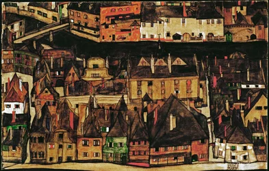 Die kleine Stadt vagy Kisváros (olaj, vászon)