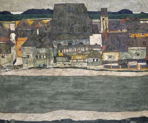 Házak a folyónál, az óváros, 1914