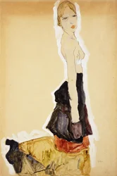 Térdelő lány spanyol szoknyával; Térdelő lány spanyol szoknyában, 1911