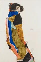 Moa. Egon Schiele (1890-1918) munkája, akvarell és gouache papíron