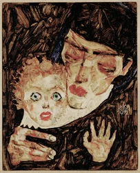 Mutter und Kind II (olaj, fa)