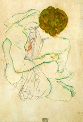 Ülő akt nő, 1914