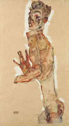 Önarckép széttárt ujjakkal, 1911