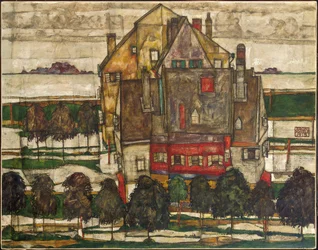 Egyszemélyes házak (Házas házak) 1915 (olaj, vászon)
