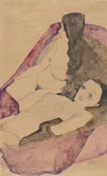 Két fekvő akt, 1911.