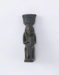 Ízisz és Hórusz figurája, valószínűleg Ptolemaioszi korszak, ie 305-30 (fajansz)