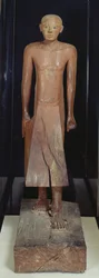 Nakhti szobra, I. Sesostris (Kr. e. 1956-kb. 1911) kancellár Assiutból, Középbirodalomból, ie 1934-1898 (polikróm fa)