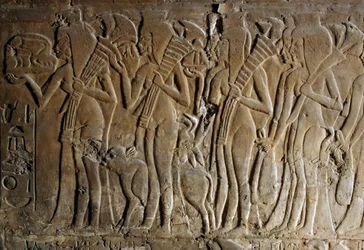 Dombormű Maia, Tutanhamon dajkája sírjából, Szakkara, Egyiptom, Egyiptomi civilizáció, Újbirodalom, XVIII. dinasztia, részlet