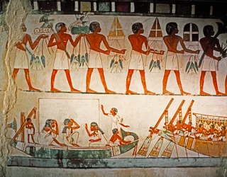 EGYIPTOMI MŰVÉSZET: Elwet el-Sheik Abdel Q..., i. e. 1425 körül (mészkő).