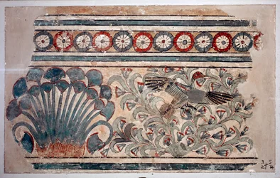 Egyiptomi antikvitás: Amenophis III (Amenhotep) malkatai palotájának freskótöredéke. Kr.e. 1342. Kairó, Egyiptomi Múzeum