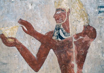Festett dombormű, Hatsepszut halotti temploma, Deir el-Bahri, Luxor, Théba (Unesco Világörökségi Listája).