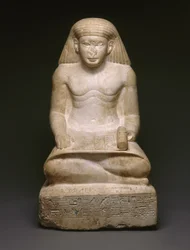 Amunhotepnek, Nebiry fiának írnoki szobra, ie 1426-1400 körül (mészkő) (lásd: 200932)