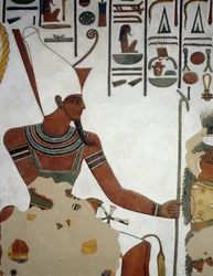 Atun, részlet a Nefertari sír második kamrájának freskóiról, Queens Valley, Luxor, Théba (Unesco Világörökségi Lista)