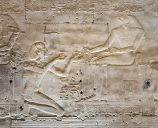 Dombormű, Seti I temploma, Abydos, Egyiptom