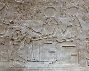 Dombormű, Seti I temploma, Abydos, Egyiptom