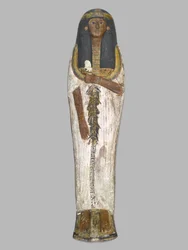 A Házasszony koporsója, Weretwahset, átírva Bensuipetre, Thébában, Új Királyságban találták, ie 1292-1190 körül (festett fa) (lásd még: 293507)