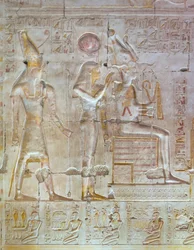 Színes dombormű, Seti I temploma, Abydos, Egyiptom