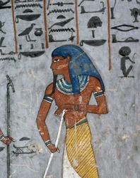 Atum isten, freskó, sírkamra, I. Ramesszé sírja (KV16), Királyok Völgye, Théba (UNESCO Világörökségi lista).