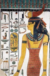 Selkis istennő, freskó, előcsarnok bejárata, Nefertari sírja (QV66), Királynők Völgye, Théba (Unesco Világörökségi Lista)