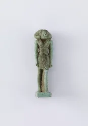 Khnum istenség álló alakja, Saite időszak, ie 664-525 (fajansz)