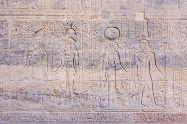 Domborművek a Philae templomban, Asszuán, Egyiptom
