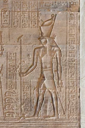 Domborművek a Philae templomban, Asszuán, Egyiptom