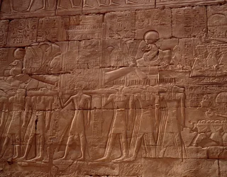 Egyiptomi ókor: dombormű a karnaki templomból, Luxor, Egyiptom