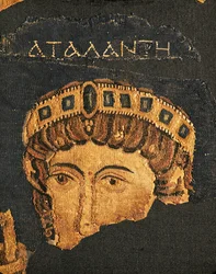Atalanta feje, részlet (faliszőnyeg)