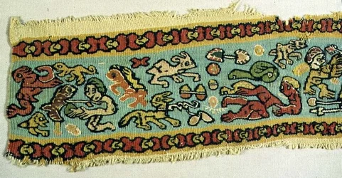 Polikróm textil, egyiptomi, kopt korszak 4-12. század (faliszőnyeg)