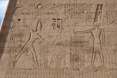 Az ellenség lemészárlásának helyszíne, Hórusz temploma, Edfu