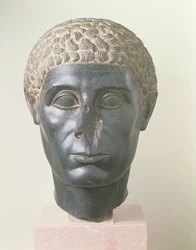 A brooklyni feketefej, valószínűleg Mitrahinehból, a késő Ptolemaioszi időszakból (i. e. 50 körül) (diorit)
