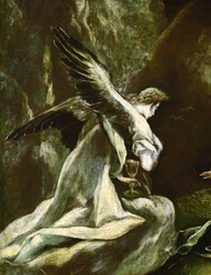 Agónia a kertben: angyal (festmény, vászon)