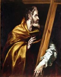 A toledói székesegyház apostolkodása: Szent Fülöp apotre. Domenikos Theotokopoulos dit El Greco festménye (1540-1614)