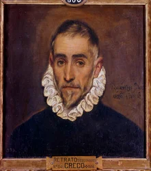 Egy úriember portréja Domenikos Theotokopoulos dit El Greco festménye (1541-1614) 1604 V. 0,64 x 0,51 m Madrid, Prado Múzeum