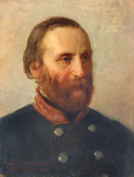Giuseppe Garibaldi valódi tábornok portréja
