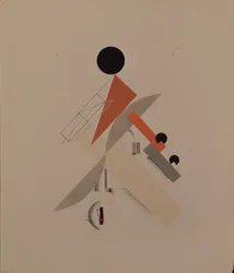 Világjáró. Figura A. Kruchenykh Győzelem a nap felett című operájához, 1920-1921