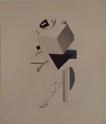 Erős fickó. Figura A. Kruchenykh Győzelem a nap felett című operájához, 1920-1921
