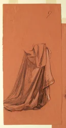 Rajz, Drapéria (tanulmány olajfestményhez, "Esküvői menet", vagy "A tánc", 1872-79
