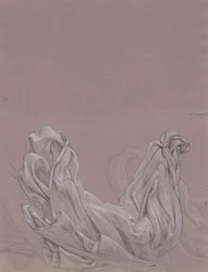 Ábratanulmányok (recto); Drapery Study (fordítva)