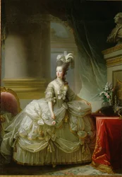 Marie Antoinette, főhercegnő, Franciaország királynéja, Mária Terézia császárnő lánya, II. József császár húga (festmény, vászon)