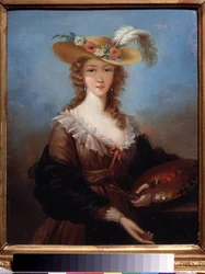 Önarckép. Marie Louise Elisabeth Vigee Lebrun (1755-1842) festménye. Olaj, vászon, 40 x 33 cm