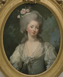 Ernestine Frederique, Croy hercegnője – Ernestine-Frederique, Croy hercegnő portréja, Vigee-Lebrun, Marie Louise Elisabeth (1755-1842). Olajfestmény. Mérete: 74x60 cm. Nemzeti Múzeum Stockholm